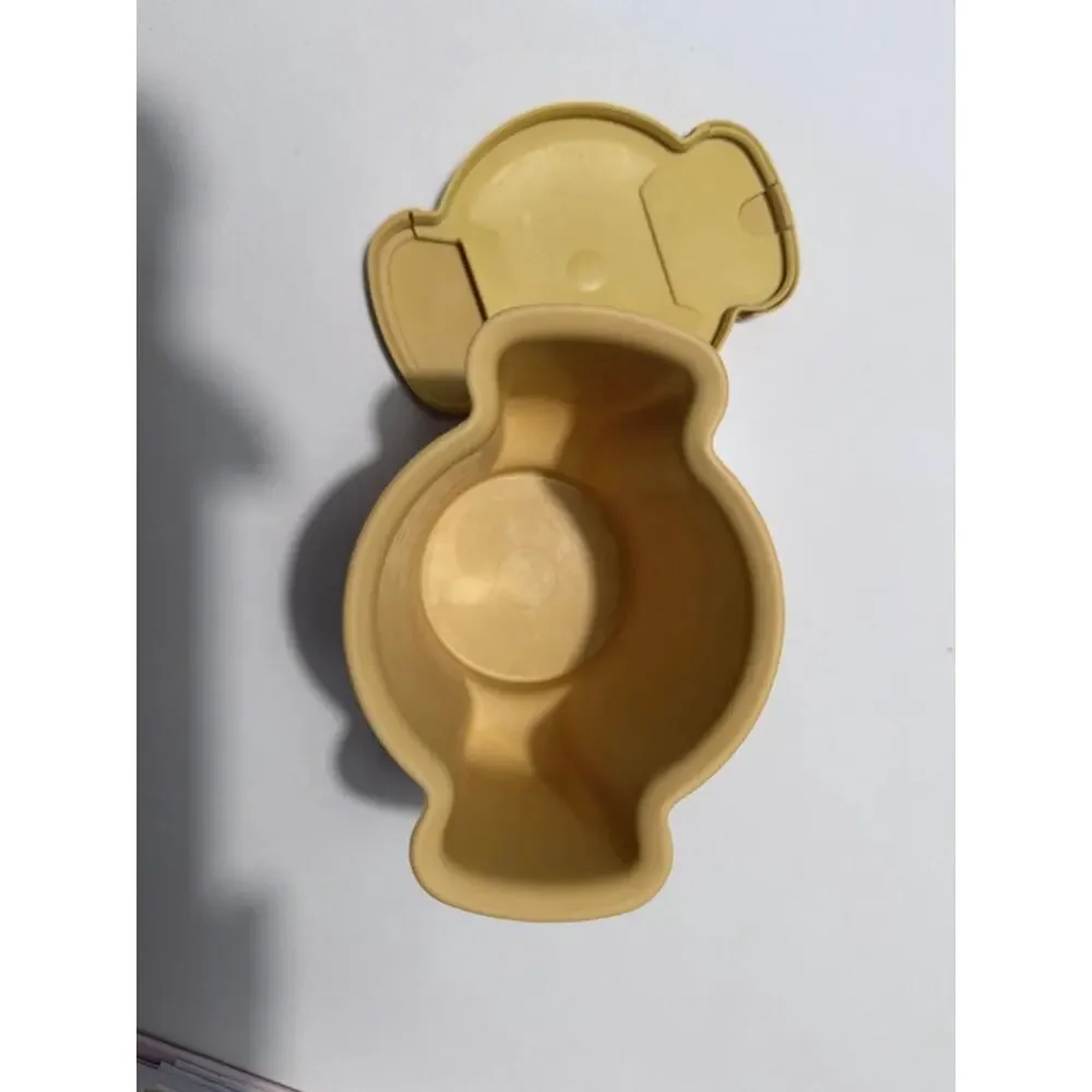 Vintage Tupperware Sugar Container Yellow Flip Lid USA